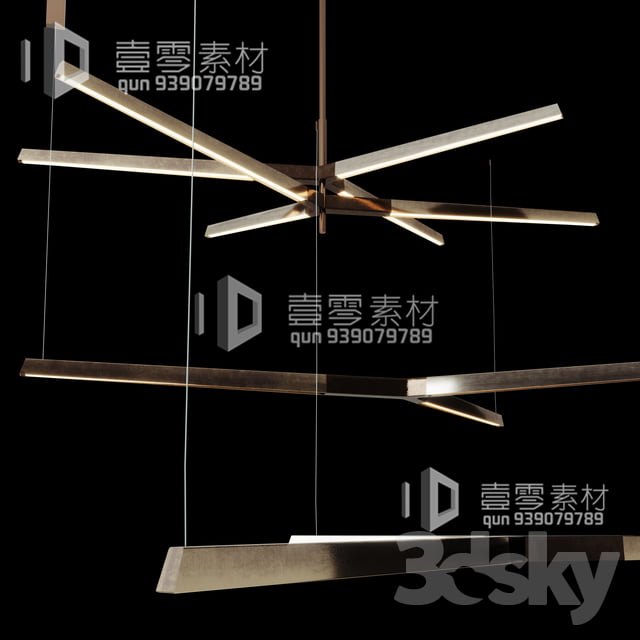 3DSKY MODELS – CEILING LIGHT – No.052 - thumbnail 0