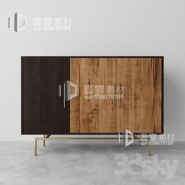 CONSOLE & CABINETS 3D MODELS – VOL.10 – No.066 - thumbnail 0