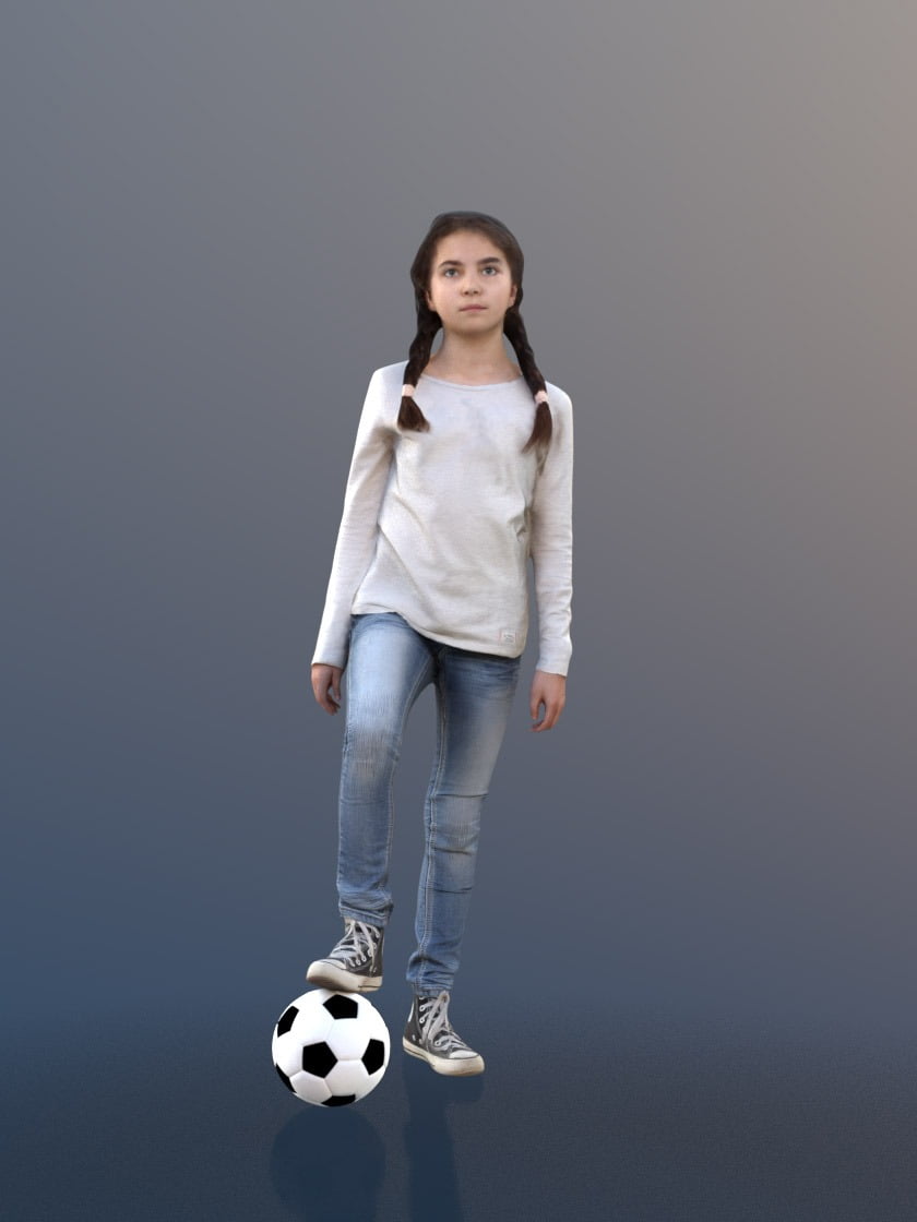 3DSKY FREE – HUMAN 3D – CHILD AND DOG – No.006 - thumbnail 0