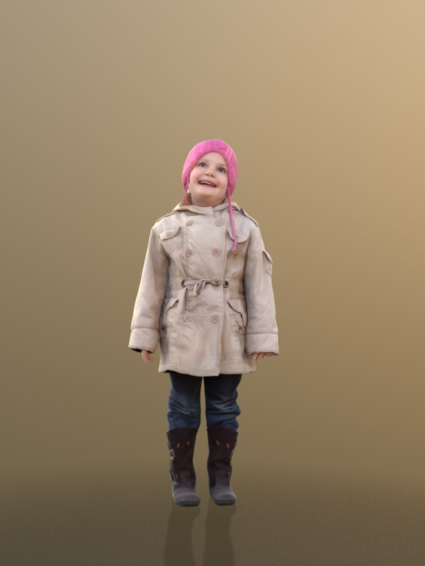 3DSKY FREE – HUMAN 3D – CHILD AND DOG – No.011