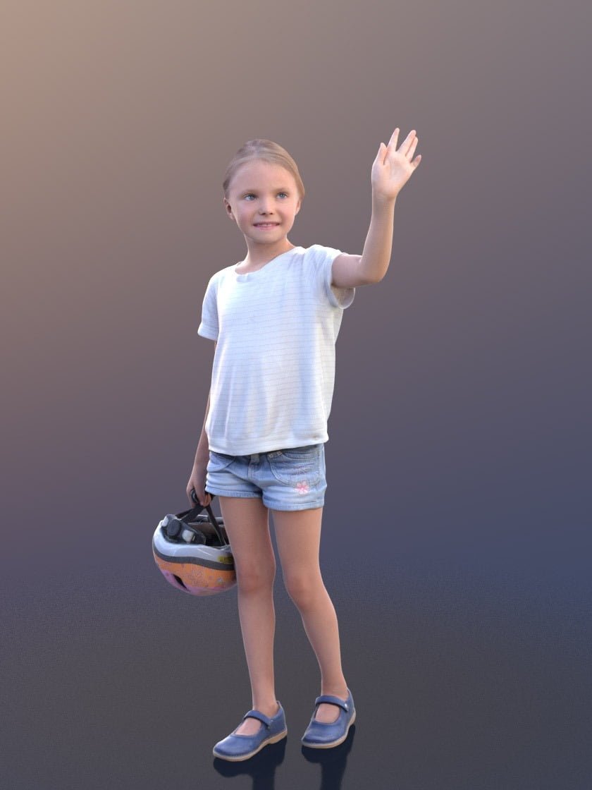 3DSKY FREE – HUMAN 3D – CHILD AND DOG – No.032