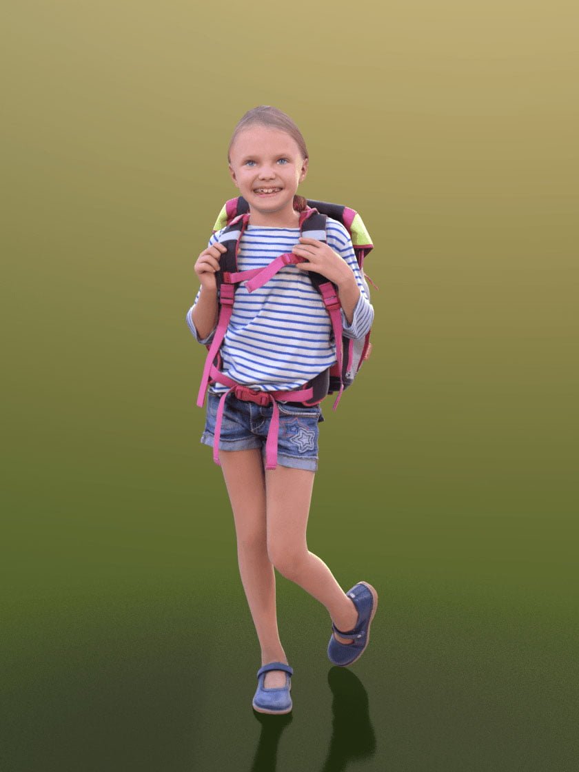 3DSKY FREE – HUMAN 3D – CHILD AND DOG – No.035