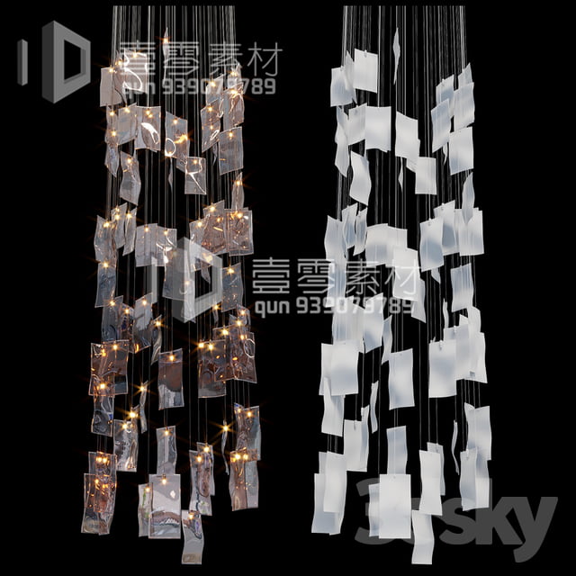 3DSKY MODELS – CEILING LIGHT – No.208 - thumbnail 0