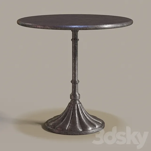 20th C. Chrysanthemum Brasserie Table 3DS Max Model