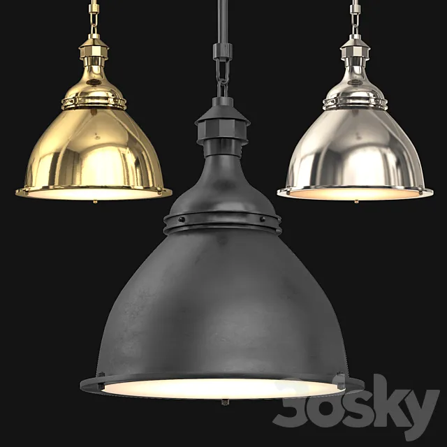 20TH C. ENGLISH CLOCHE PENDANT 3DS Max Model