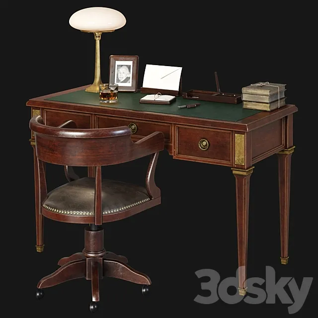 20th Century Writing desk 3DSMax File