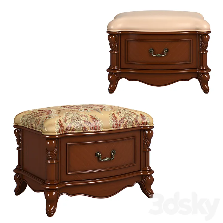 230_1_Carpenter_Casual_chair_foot_stool_with_one_drawer_680x480x469 3DS Max Model