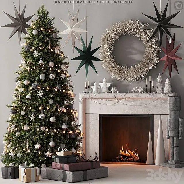 239 happy new year 03 christmas tree 01 3dsMax Model