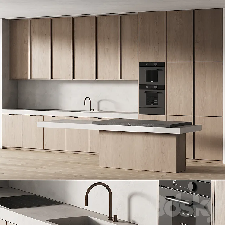 242 modern kitchen 15 minimal modern kitchen with island 06 3DS Max Model