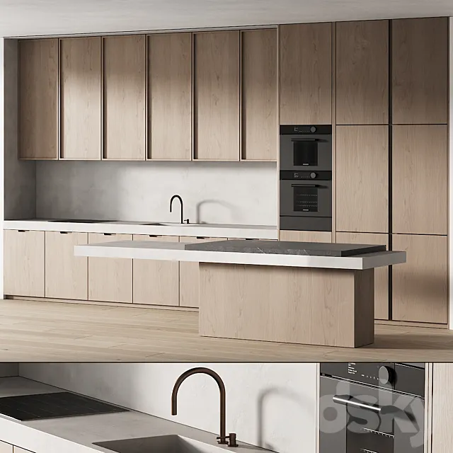 242 modern kitchen 15 minimal modern kitchen with island 06 3DSMax File