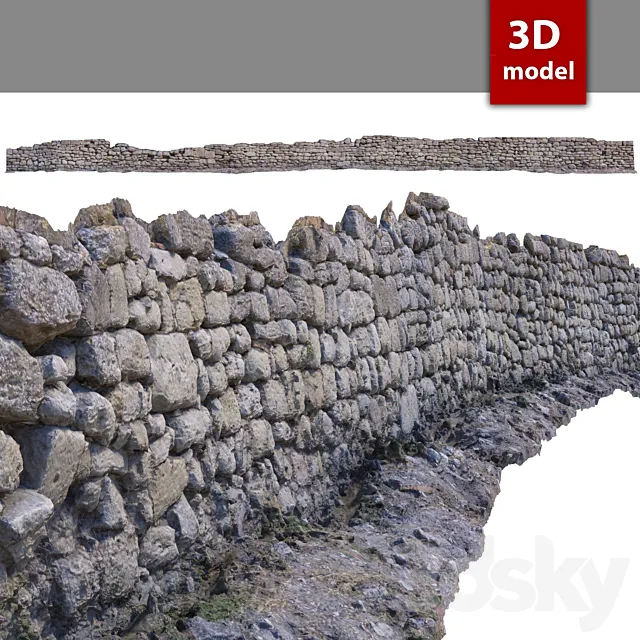 290 Stone Wall 3ds Max