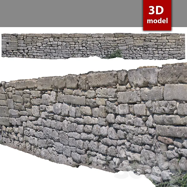 292 Stone Wall 3ds Max