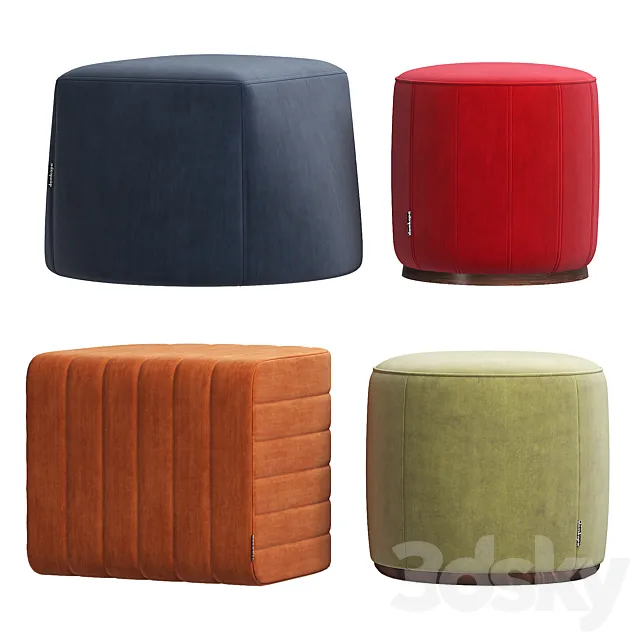 2nd collection of poufs from DOMKAPA 3ds Max