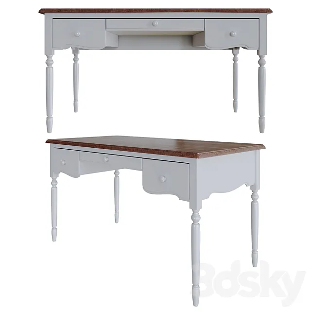 3-drawer writing desk Leblanc 3ds Max