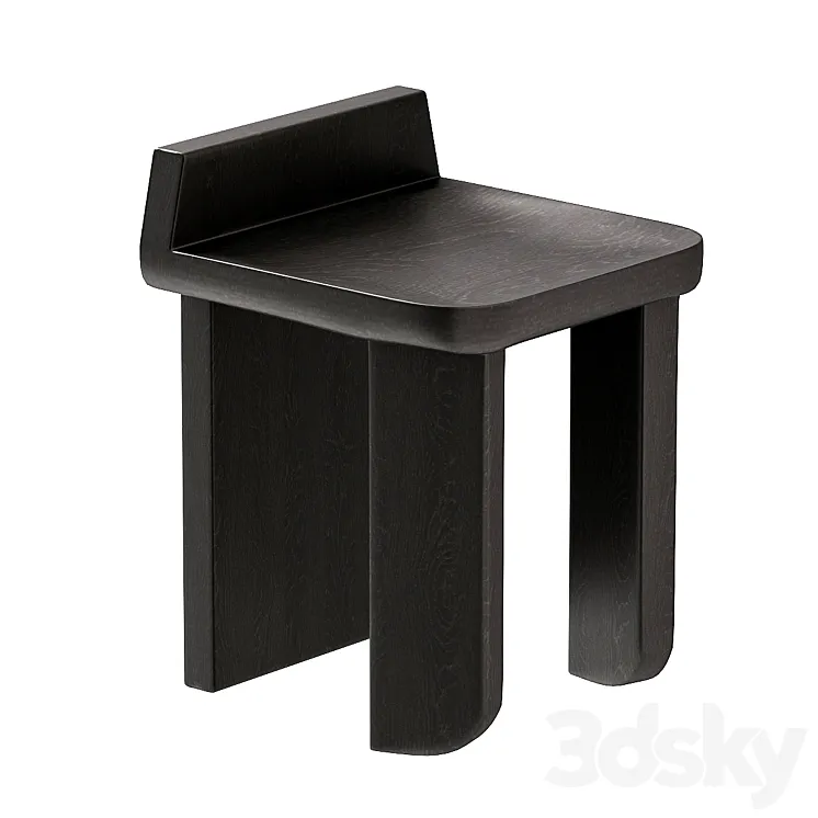 3-leg stool La Redoute Oreus 3DS Max
