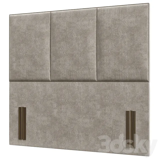 3-Panel Upholstered Headboard 3DS Max Model