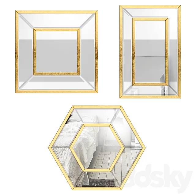 3 Piece Titania Mirror Set 3DS Max Model