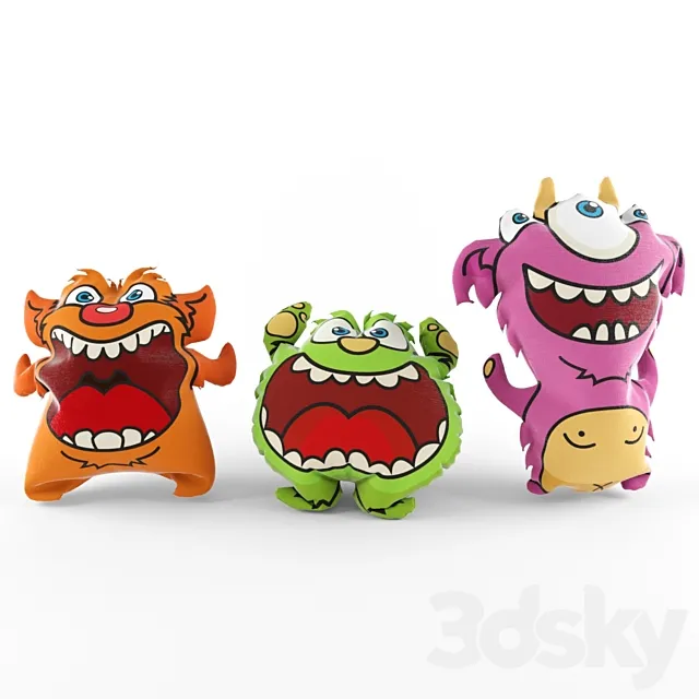 3 pillows monster 3ds Max