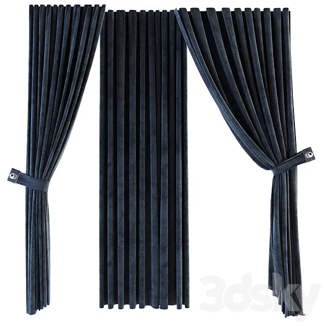 3 types of curtains 3DSMax File