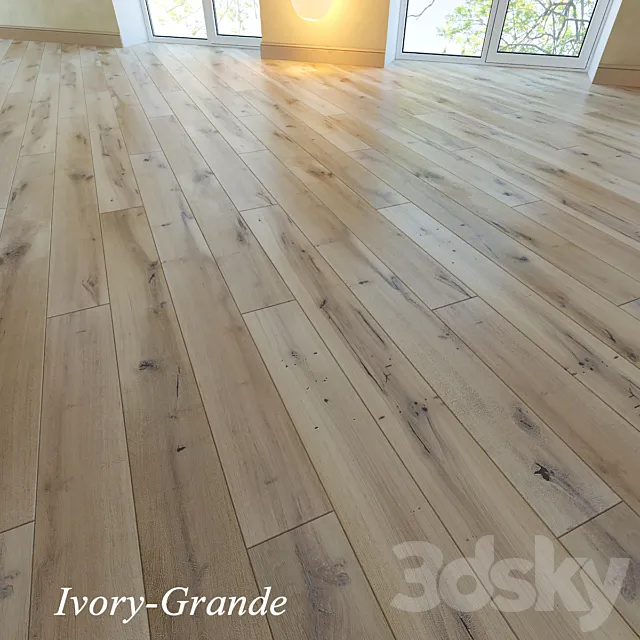 3 types of flooring Barlinek a collection of oak Pure Vintage. 3DS Max Model