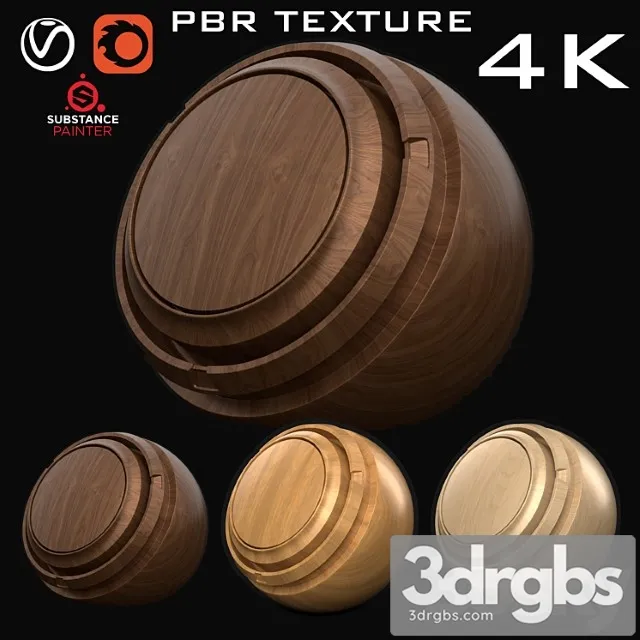 3 wood pbr texture & substance painter
