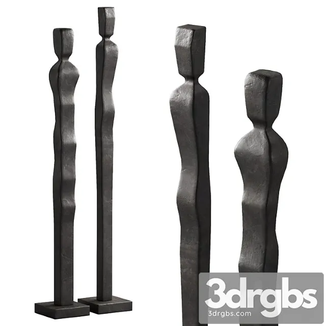 333 Interior Sculptures 09 Abstract Figures Of People Bronze P02 3dsmax Download