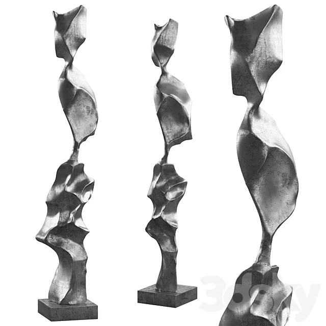 334 interior sculptures 10 abstract damaged piece of metal 01 3ds Max