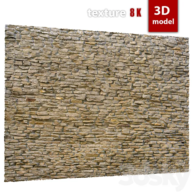 346 Stone Wall 3ds Max