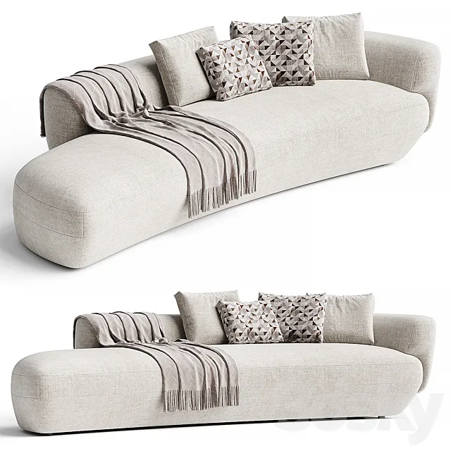 360 CONFIDENT | Curved sofa By Vibieffe 3DSMax File