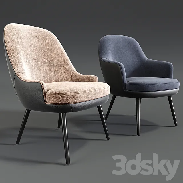 375 Dining Chair Set 3DS Max Model