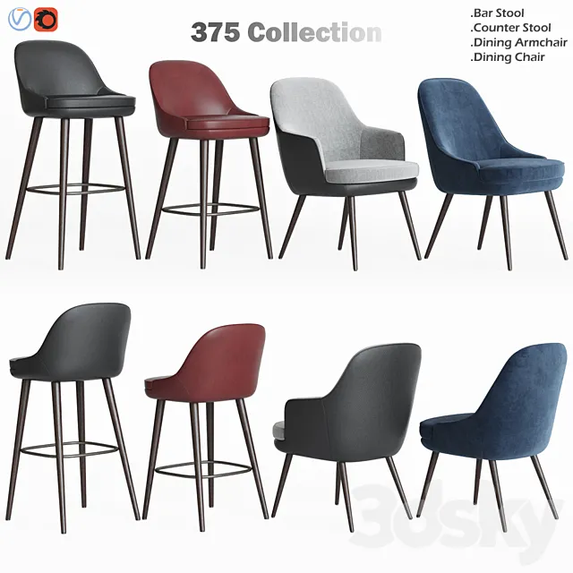 375 Walter Knoll Chairs Collections 3DS Max Model