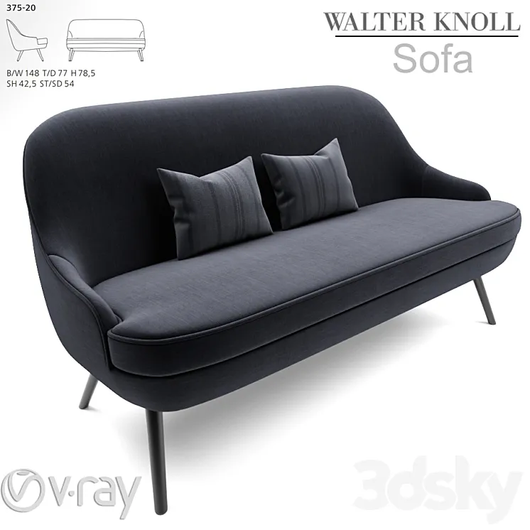 375 walter knoll sofa 3DS Max