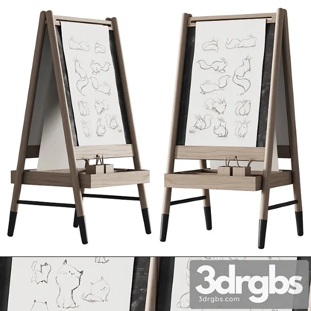 390 Cb2 Wooden Kids Art Easel By Crate Kids 01 3dsmax Download