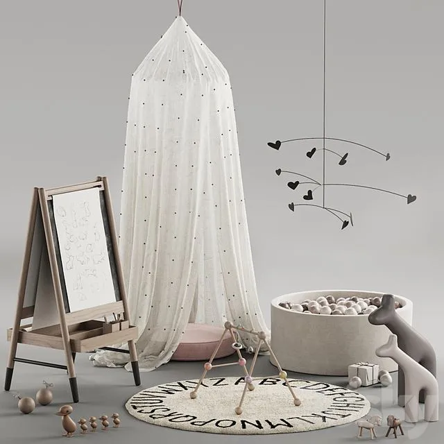 396 Childrens play area 01 toys decor and furniture for kids 01 3dsMax Model