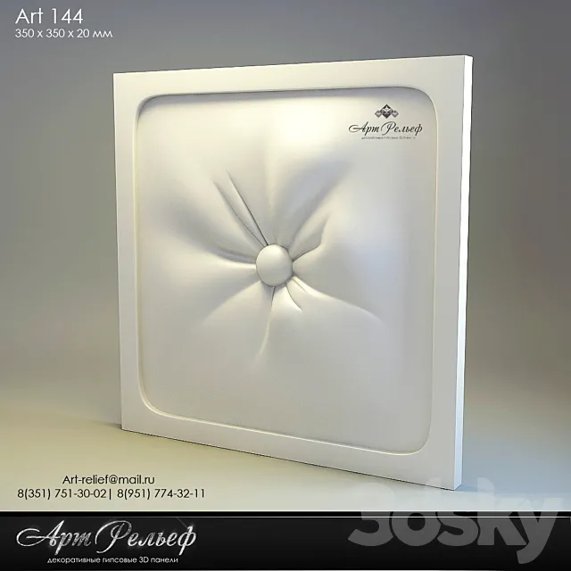 3d gypsum panel 144 from Art Relief 3DS Max Model