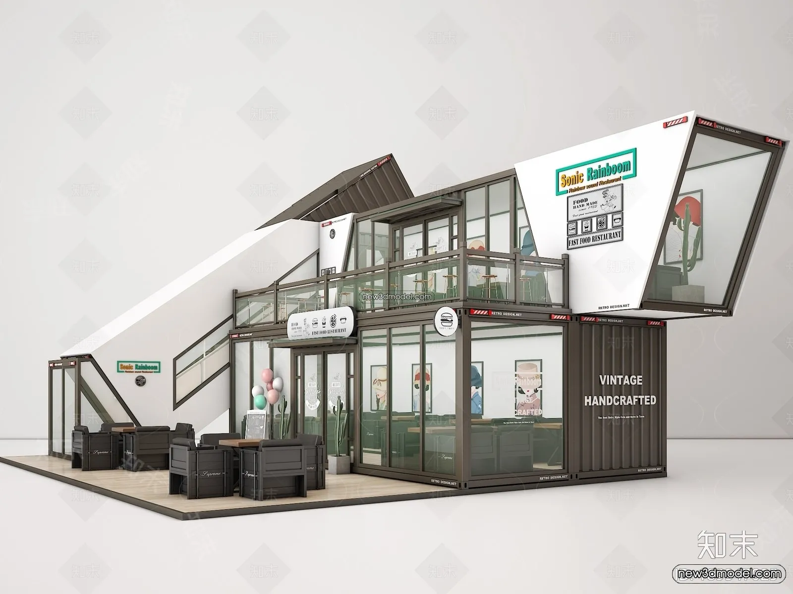 3D Model of Container Coffee – 3D Scene – 031 – VRAY