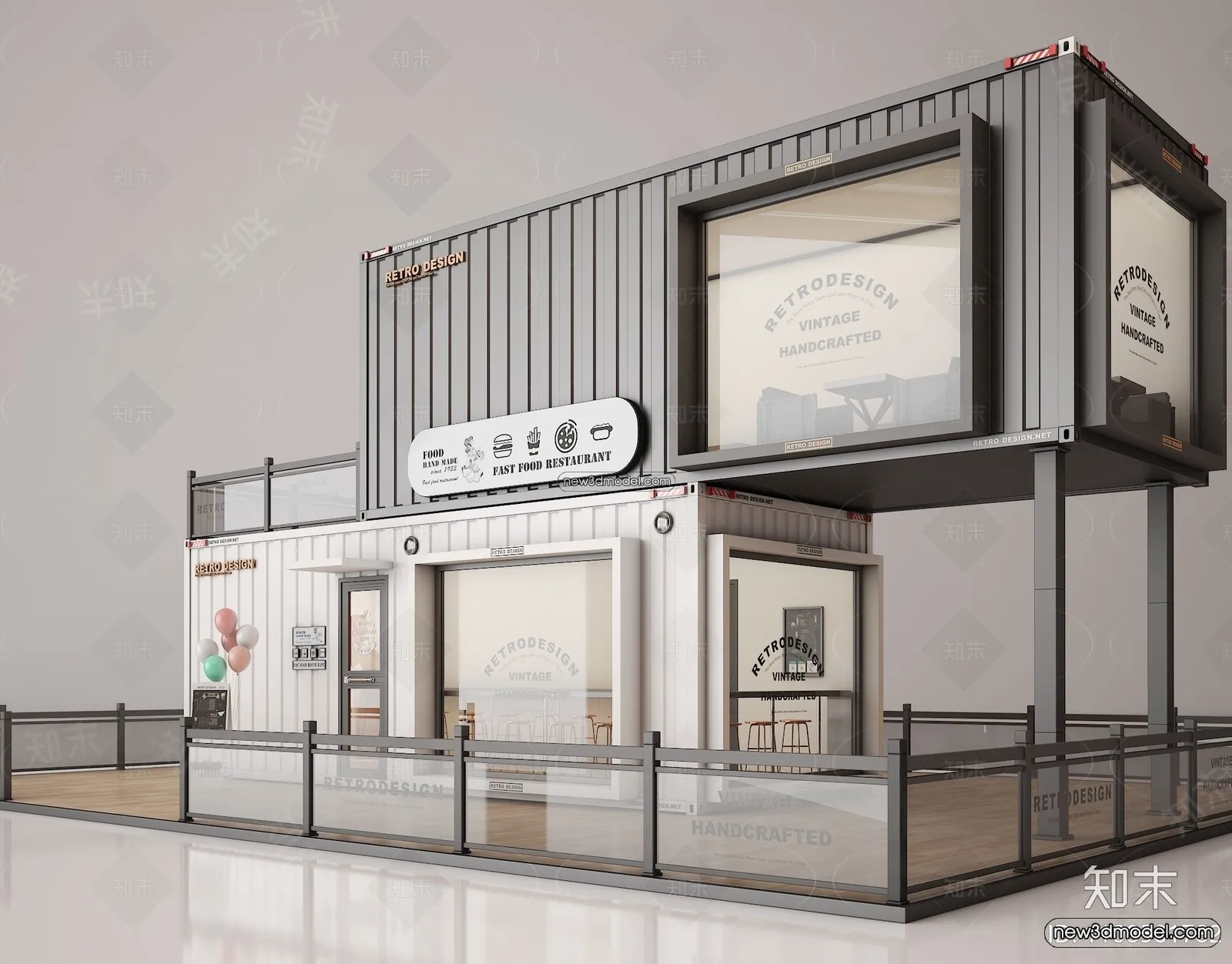 3D Model of Container Coffee – 3D Scene – 042 – VRAY
