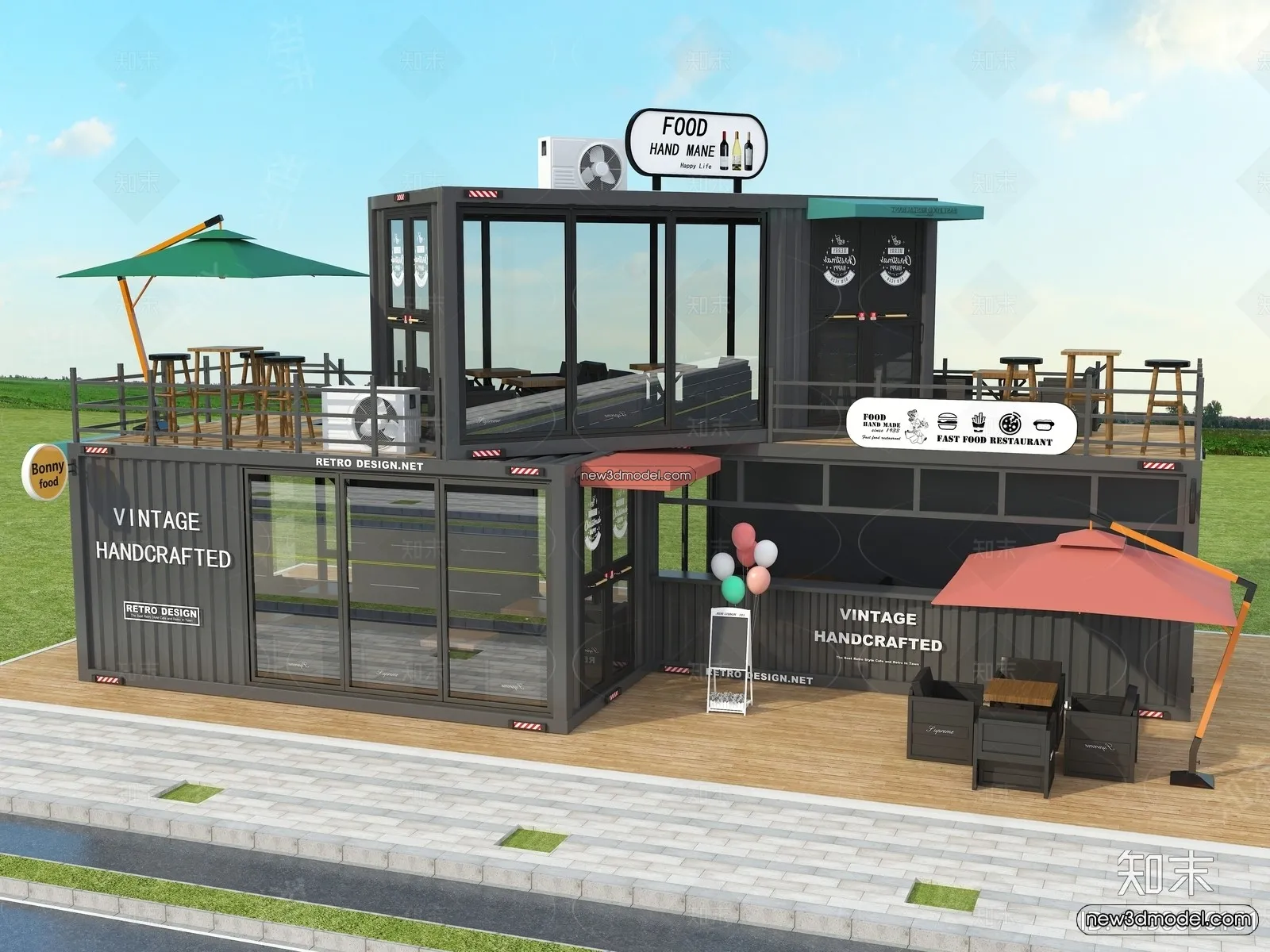3D Model of Container Coffee – 3D Scene – 093 – VRAY