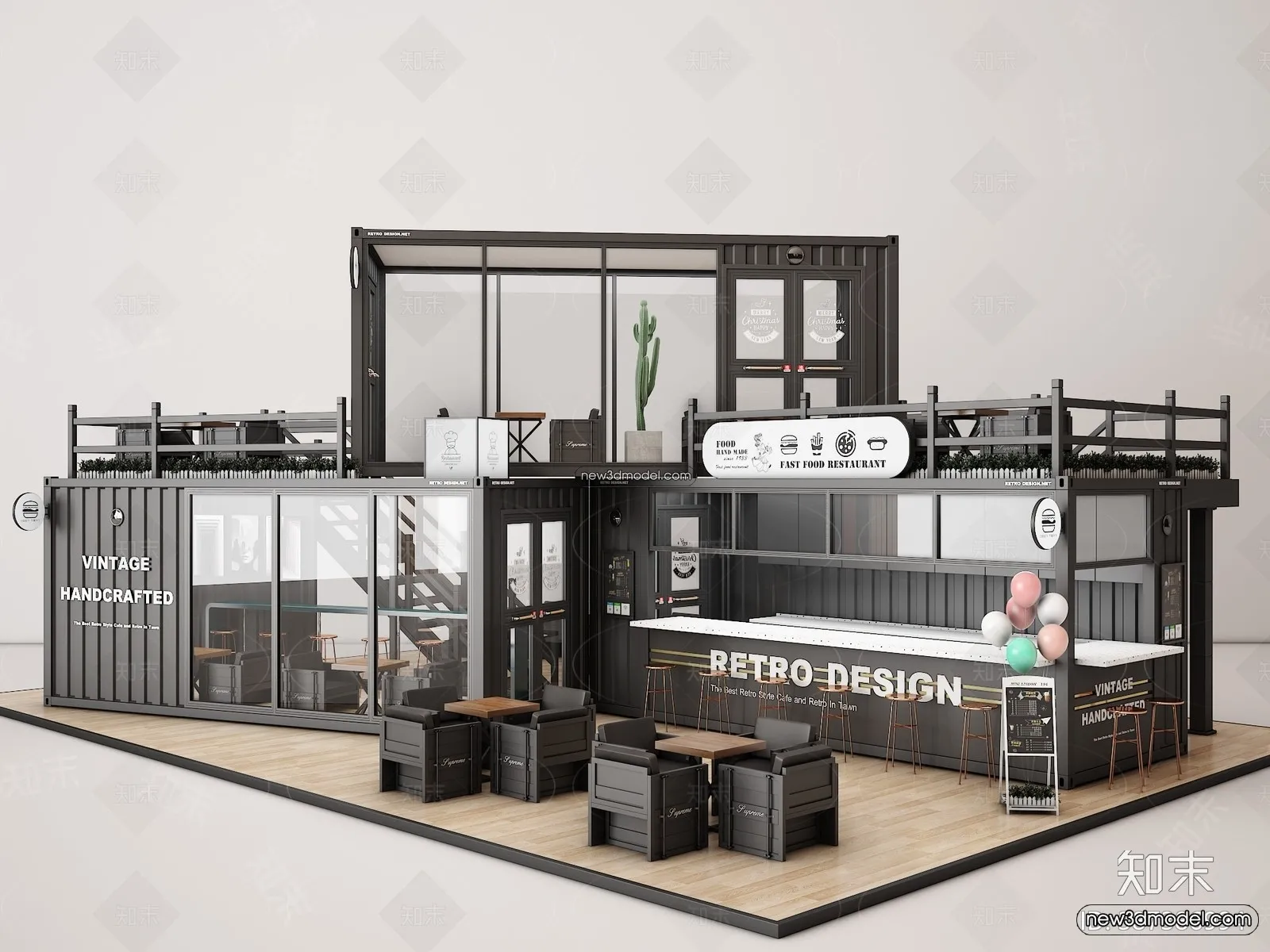 3D Model of Container Coffee – 3D Scene – 094 – VRAY