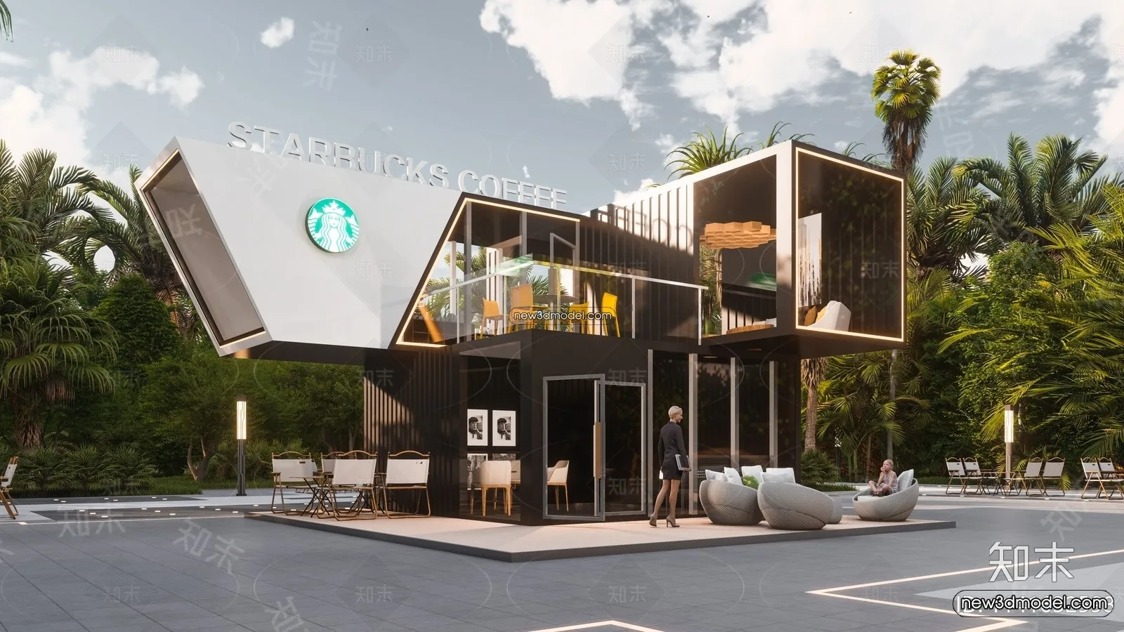 3D Model of Container Coffee – 3D Scene – 120 – VRAY