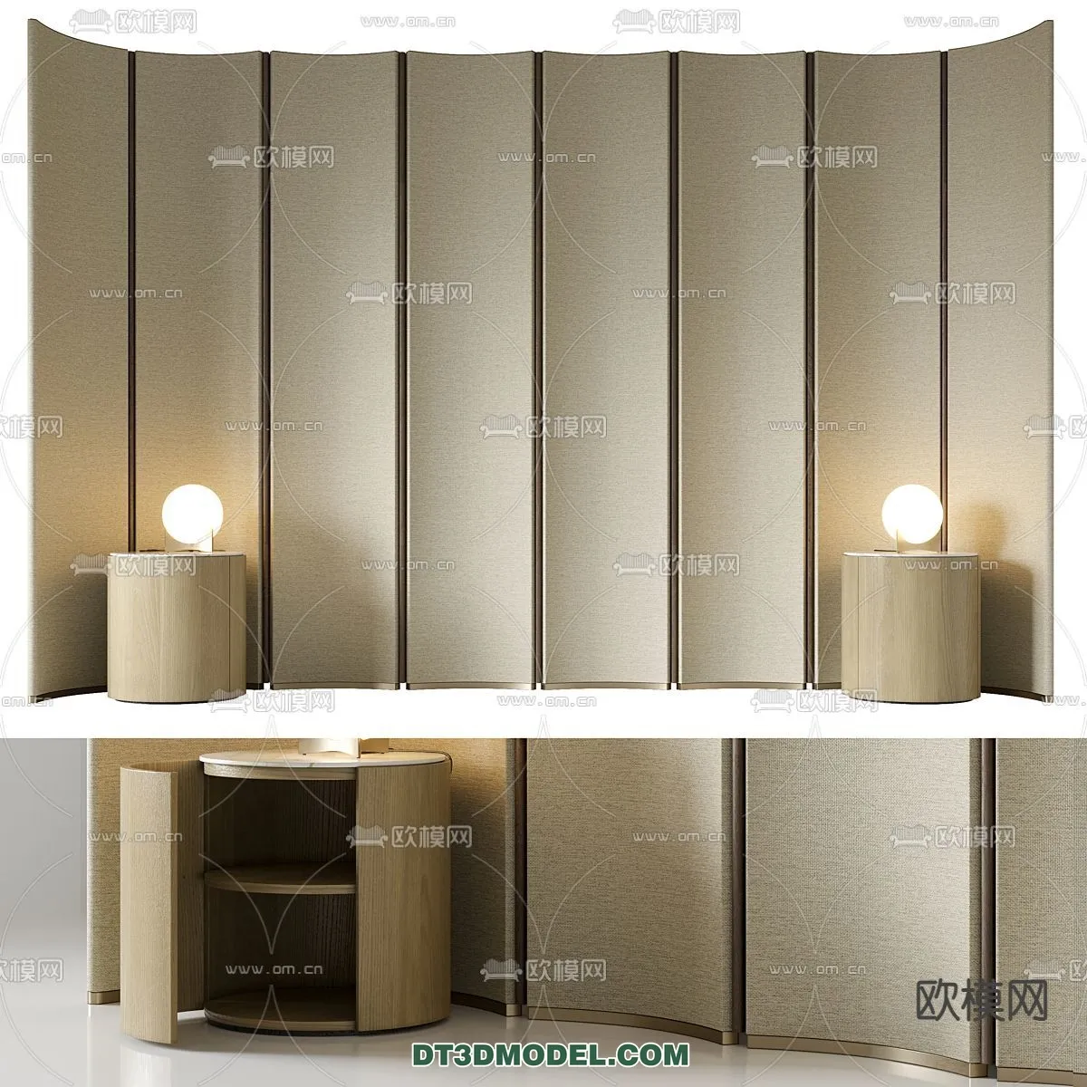 3D Model of Headboard – Bedroom Decoration 3D – 016 – CORONA