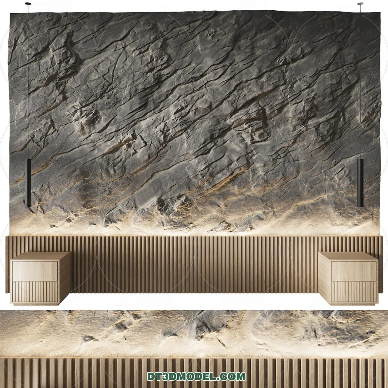 3D Model of Headboard – Bedroom Decoration 3D – 027 – VRAY