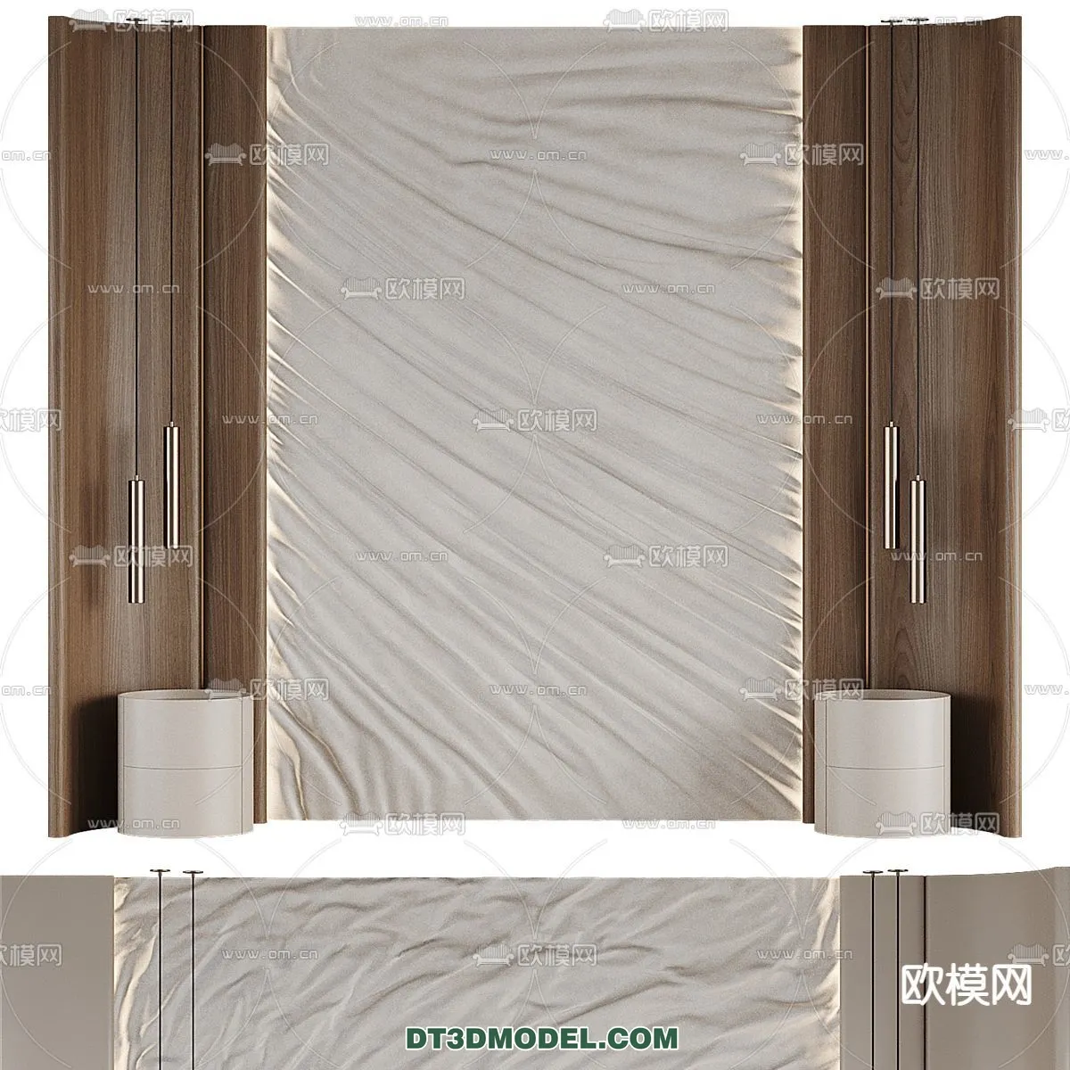 3D Model of Headboard – Bedroom Decoration 3D – 053 – VRAY