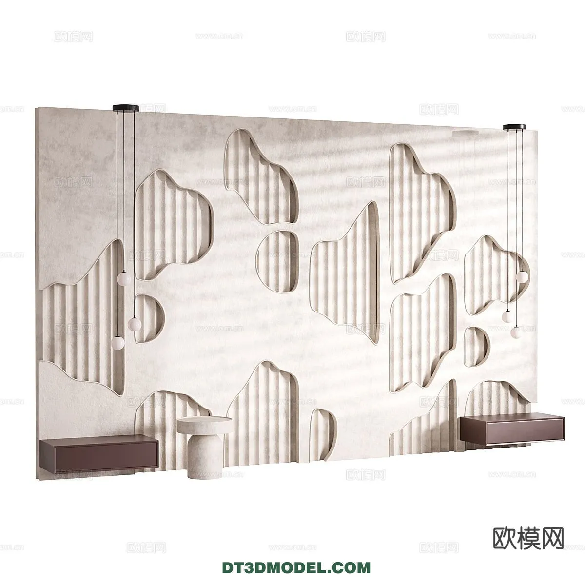 3D Model of Headboard – Bedroom Decoration 3D – 080 – CORONA