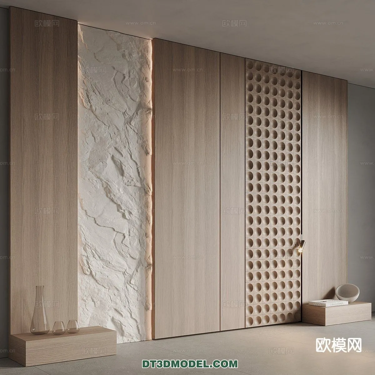 3D Model of Headboard – Bedroom Decoration 3D – 091 – CORONA