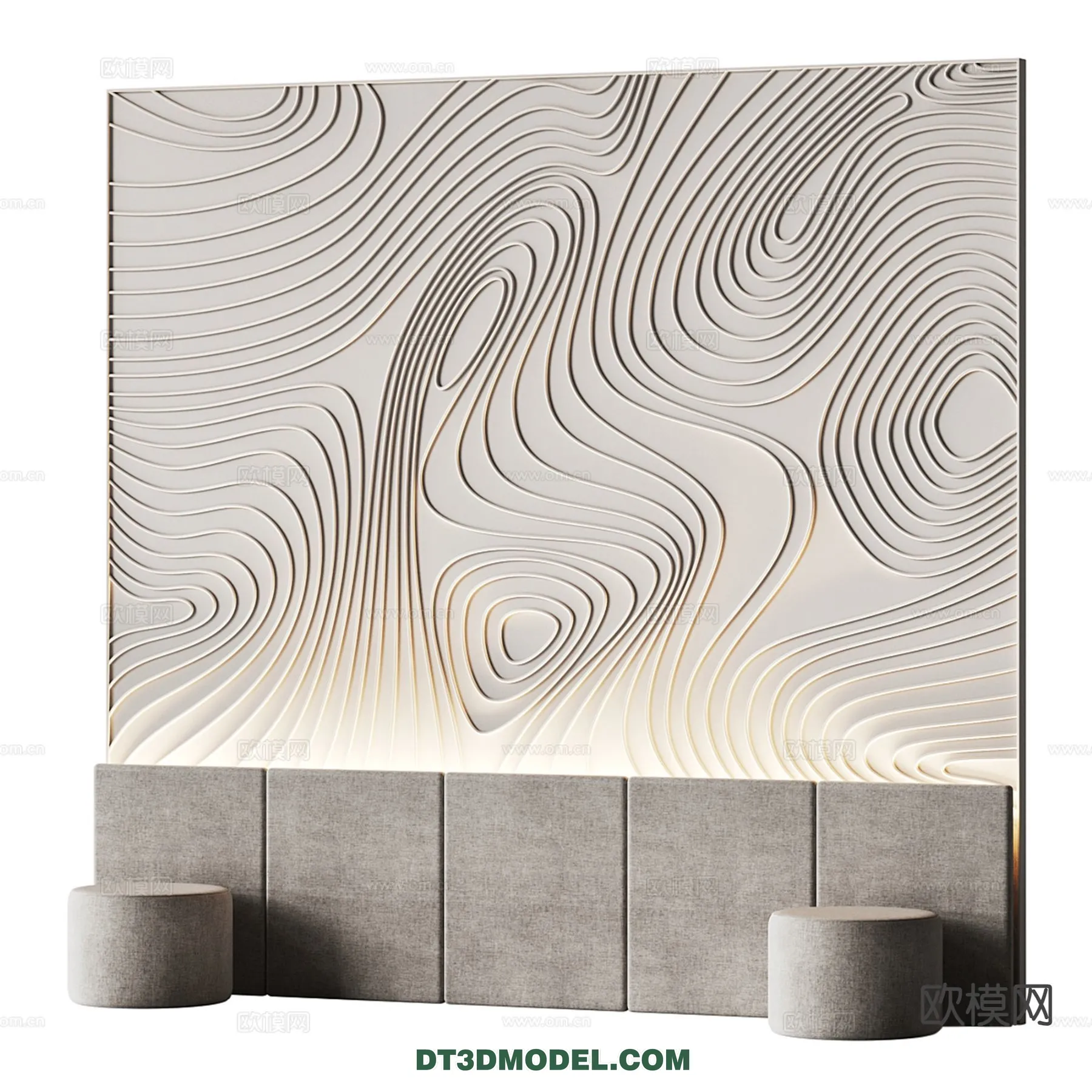 3D Model of Headboard – Bedroom Decoration 3D – 104 – CORONA