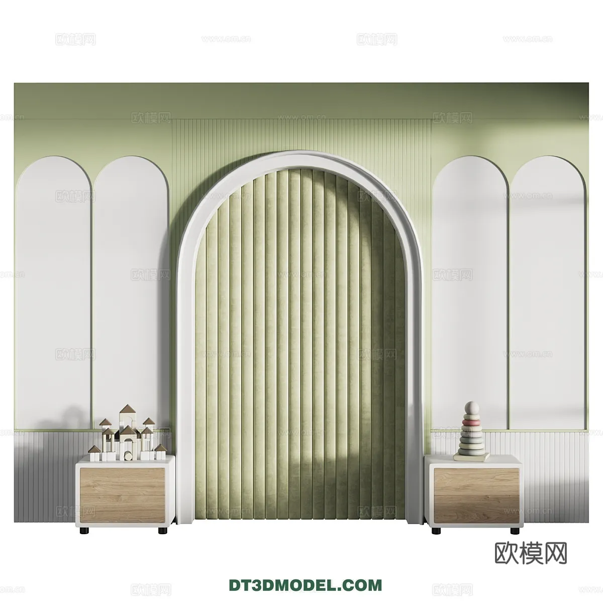 3D Model of Headboard – Bedroom Decoration 3D – 197 – CORONA