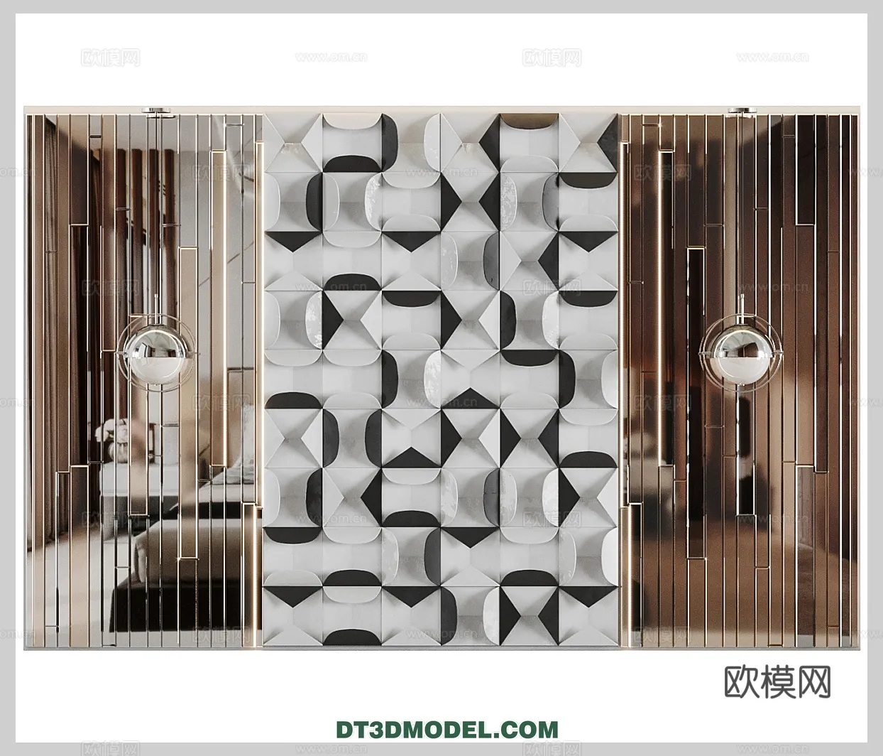 3D Model of Headboard – Bedroom Decoration 3D – 205 – CORONA