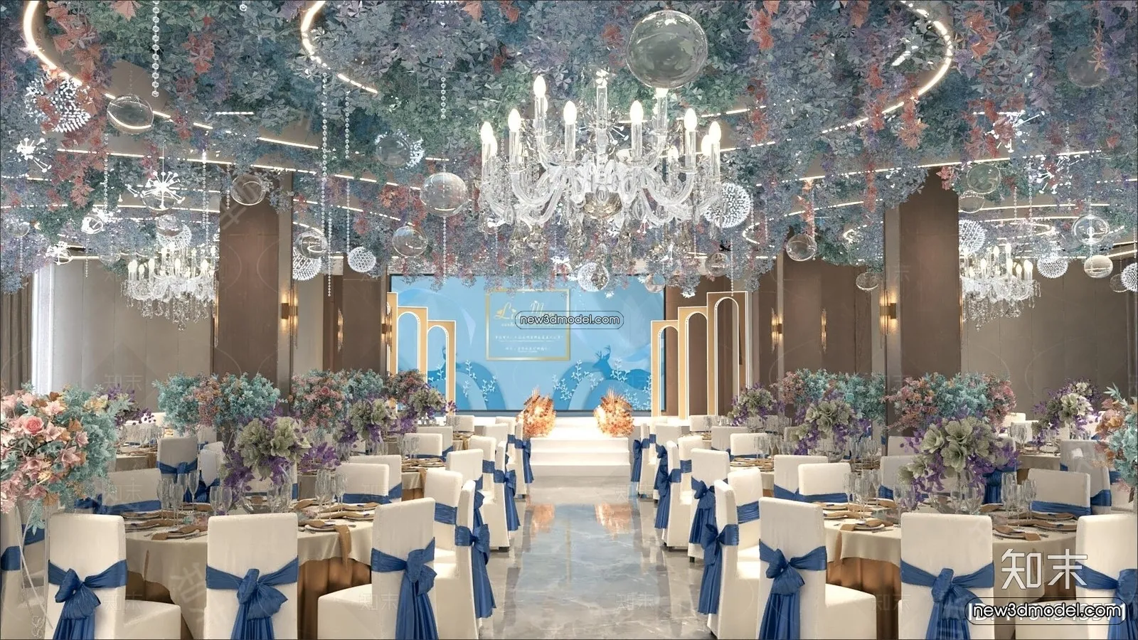3D Model of Wedding Hall – 3D Scene – 005 – VRAY