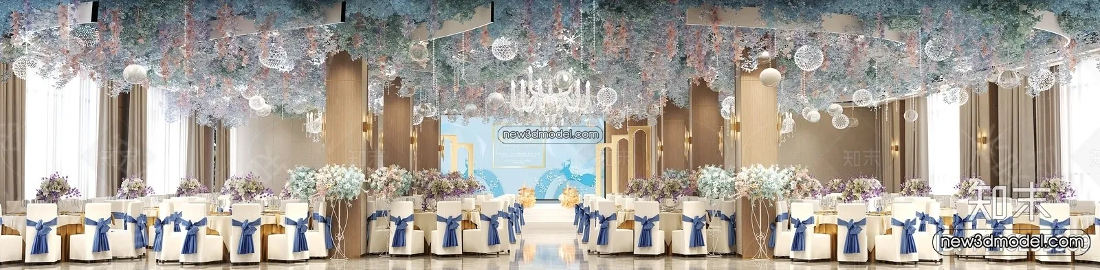 3D Model of Wedding Hall – 3D Scene – 024 – VRAY